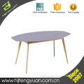High Gloss Moistureproof Black Coffee Wood MDF Dining Table Prices